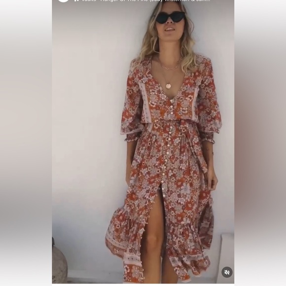 Free People Dresses & Skirts - Mahli the label floral midi dress